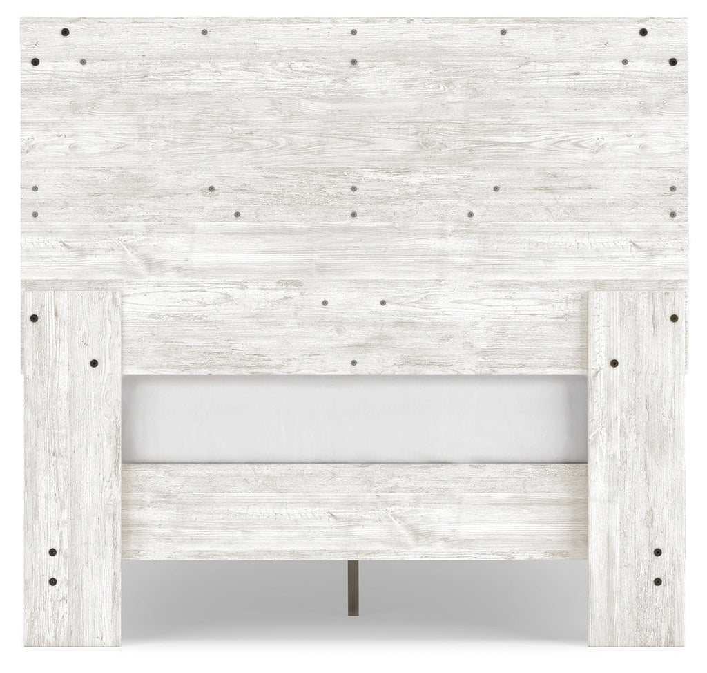 Shawburn White/Brown Full Panel Bed w/Chest