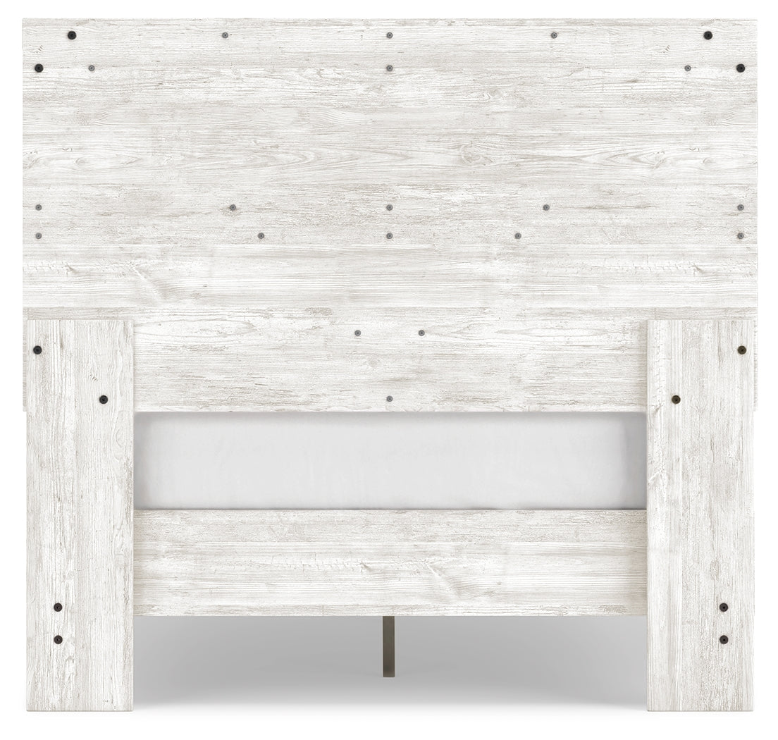 Shawburn White/Brown Full Panel Bed w/Chest