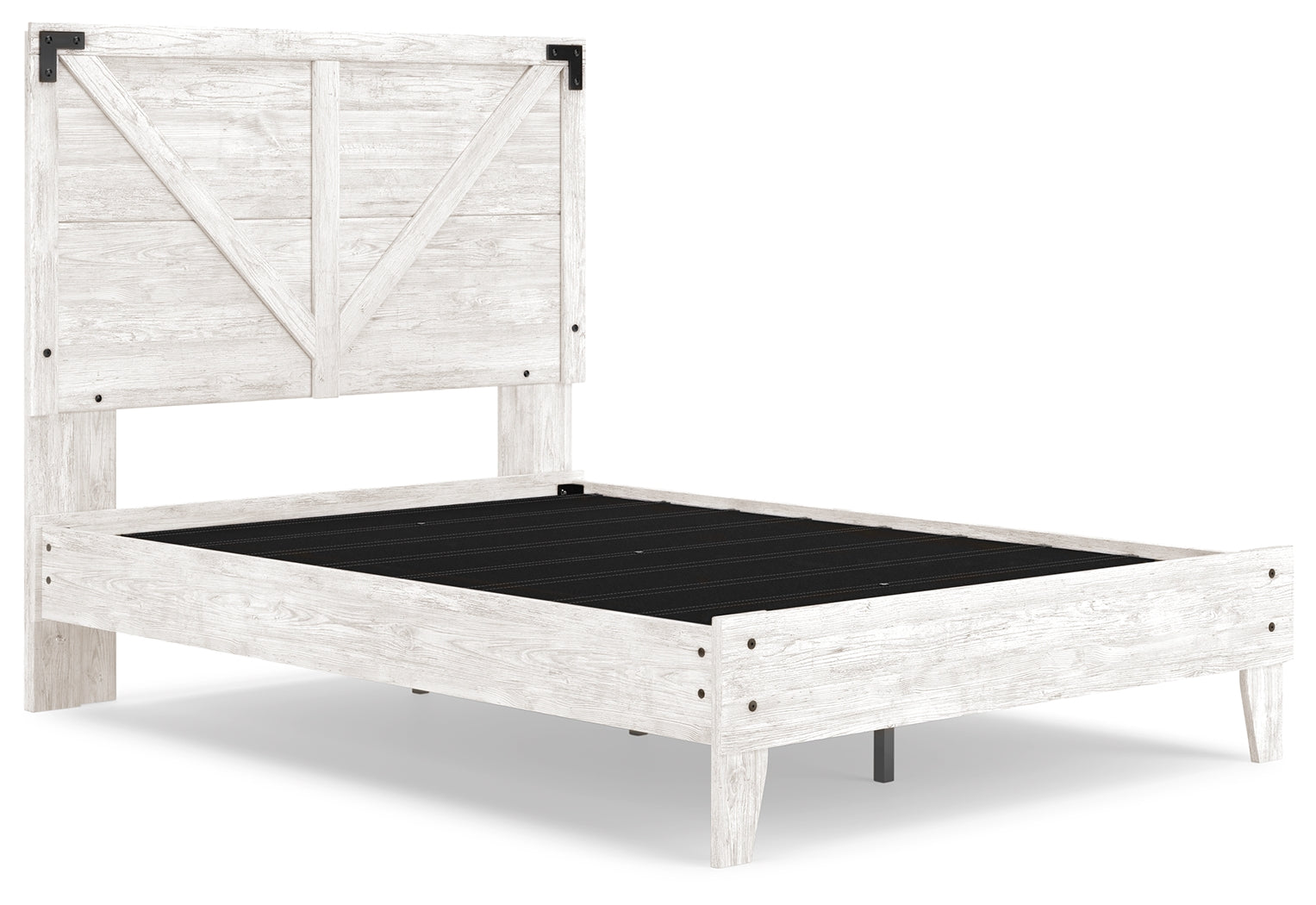 Shawburn White/Brown Full Panel Bed w/Chest