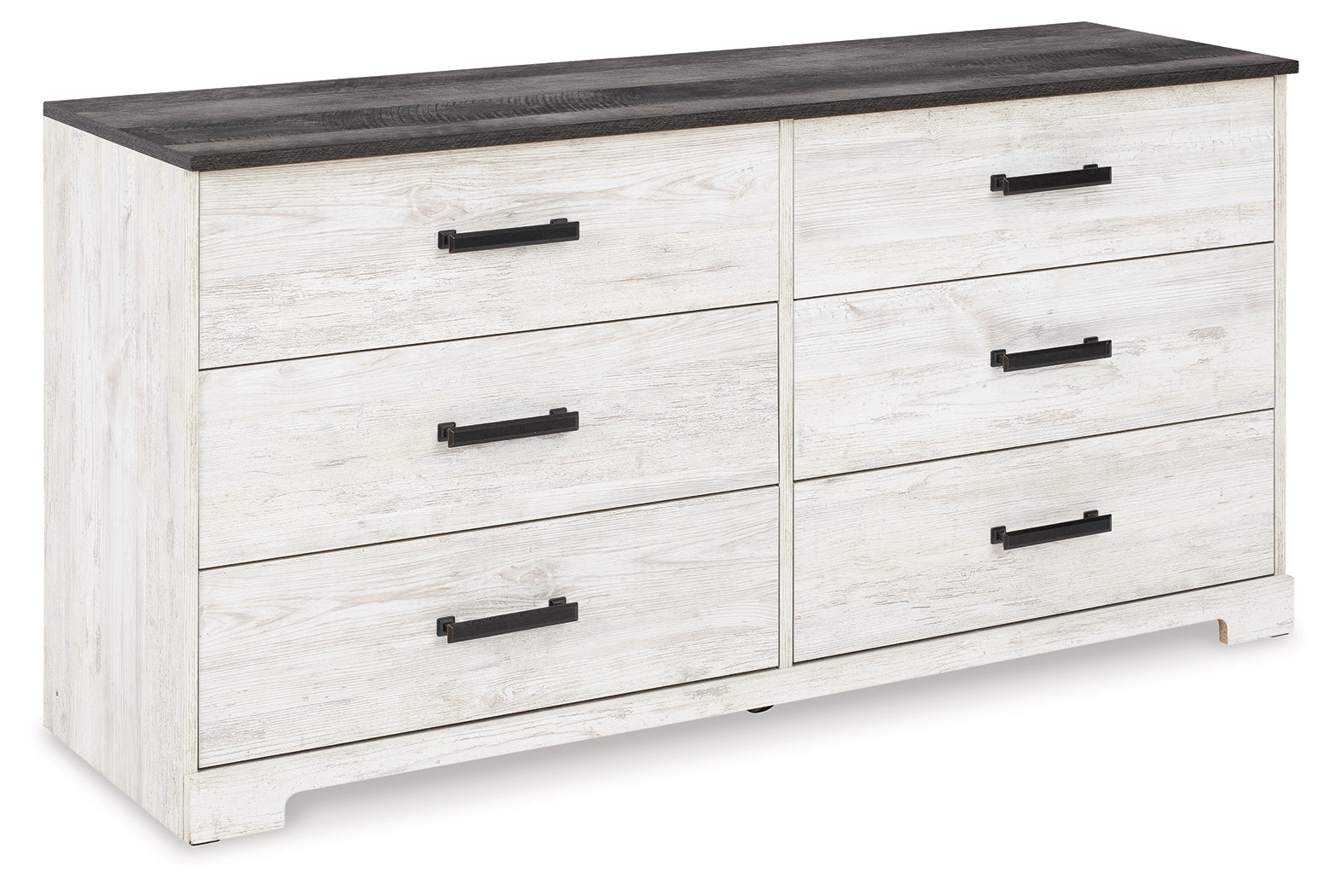 Shawburn Whitewash/Charcoal Gray Dresser and 2 Nightstands