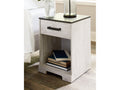 Shawburn Whitewash/Charcoal Gray One Drawer Nightstand