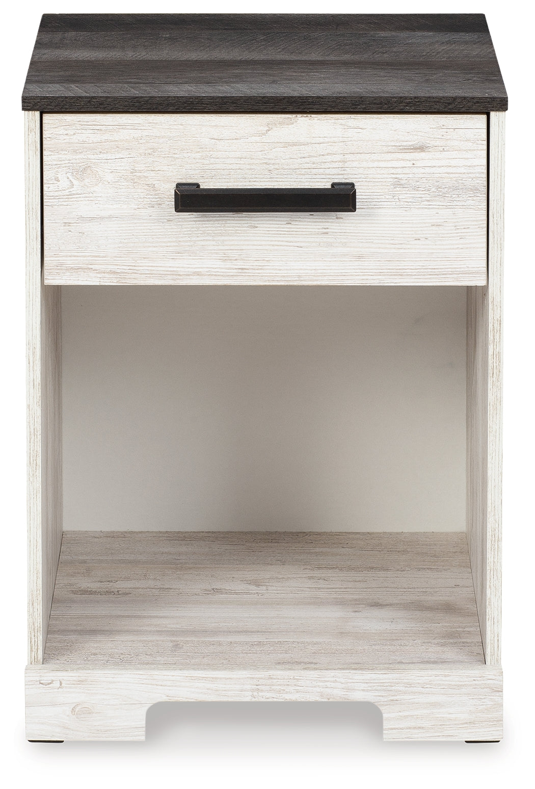 Shawburn Whitewash/Charcoal Gray One Drawer Nightstand