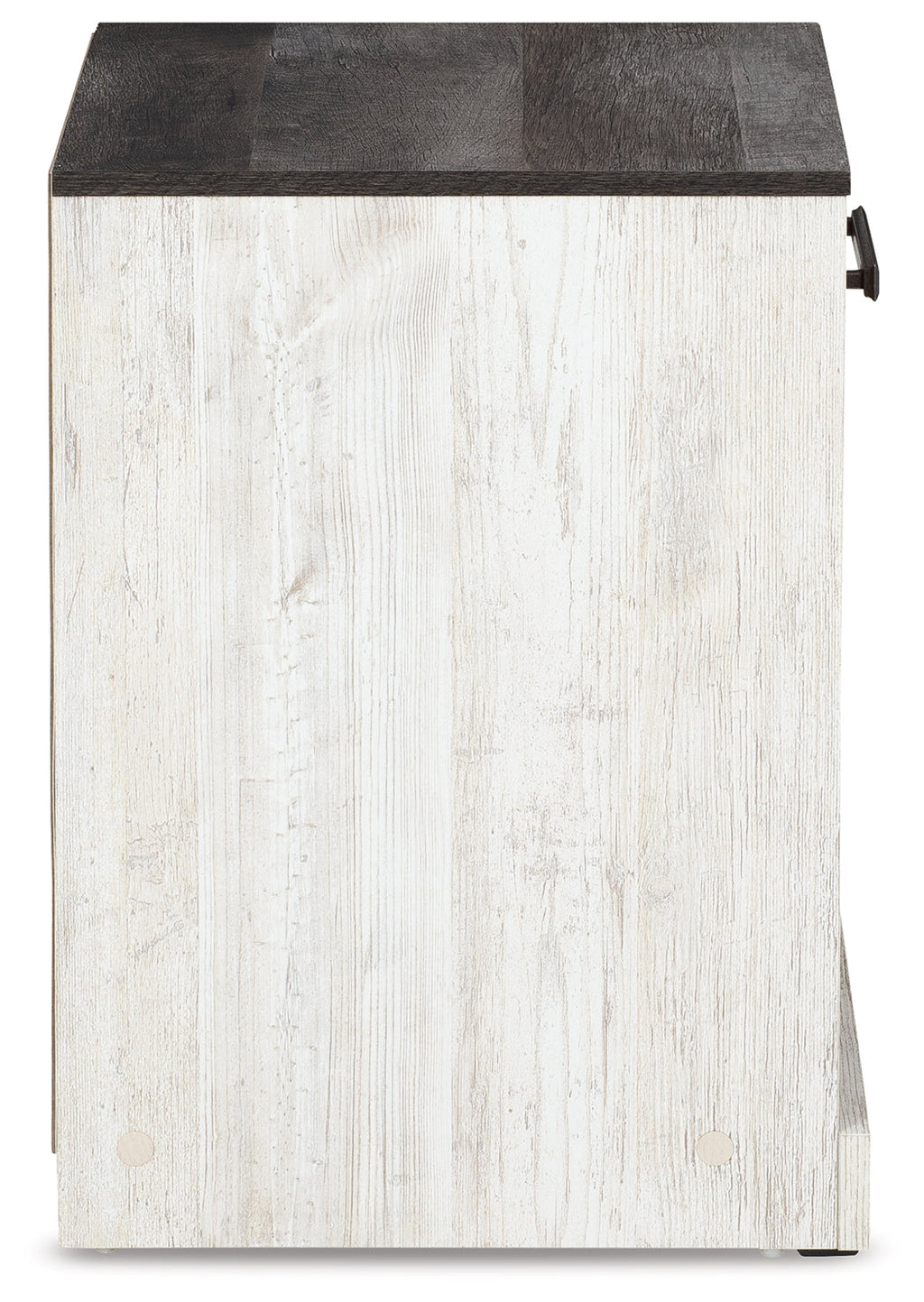 Shawburn Whitewash/Charcoal Gray One Drawer Nightstand