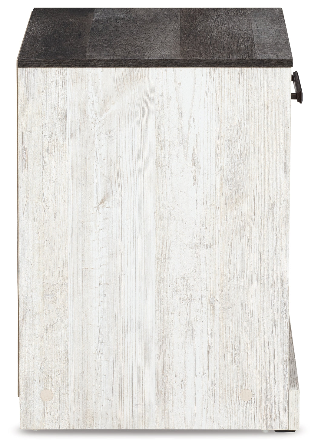 Shawburn Whitewash/Charcoal Gray One Drawer Nightstand