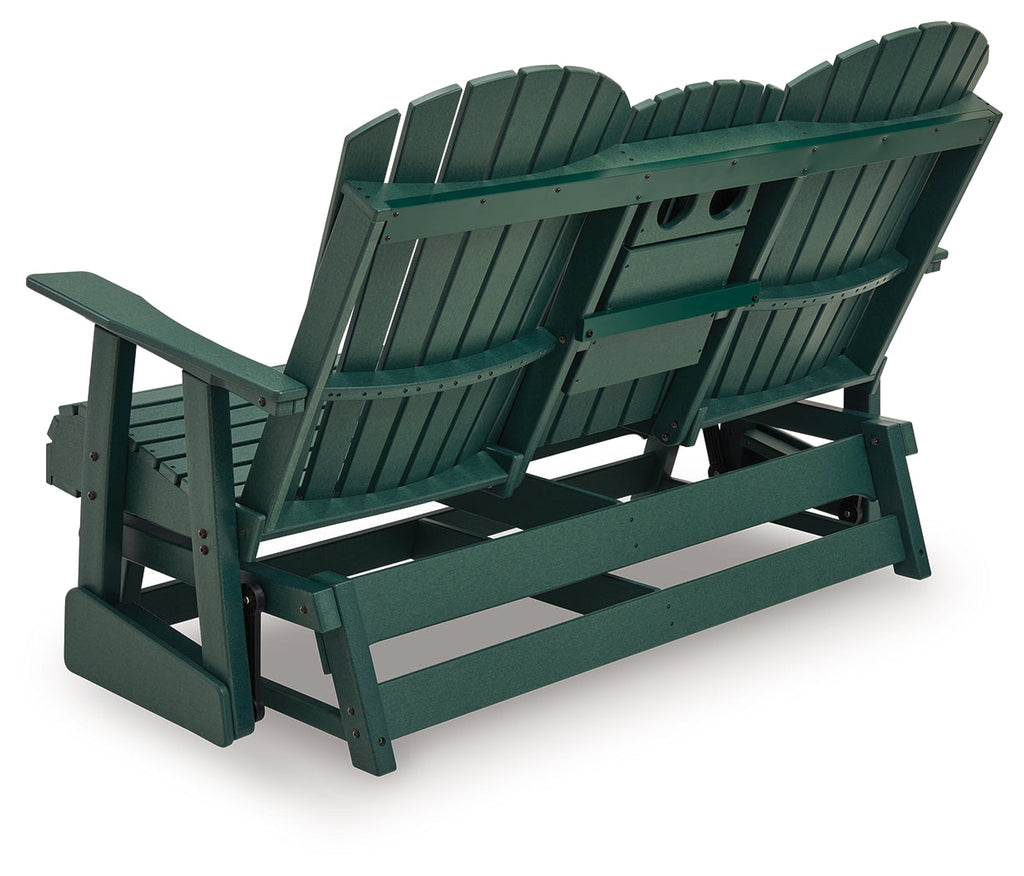Shell Beach Green Loveseat Glider