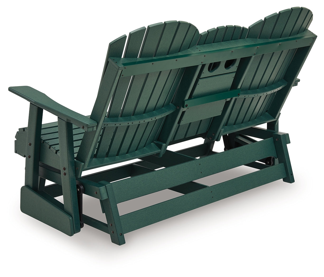 Shell Beach Green Loveseat Glider
