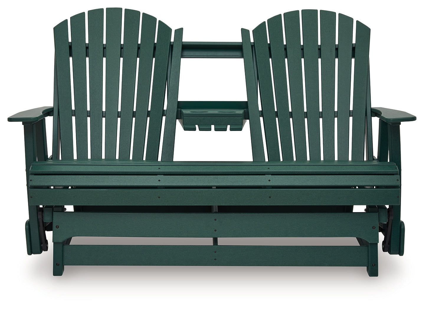Shell Beach Green Loveseat Glider