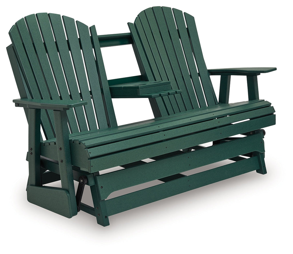 Shell Beach Green Loveseat Glider
