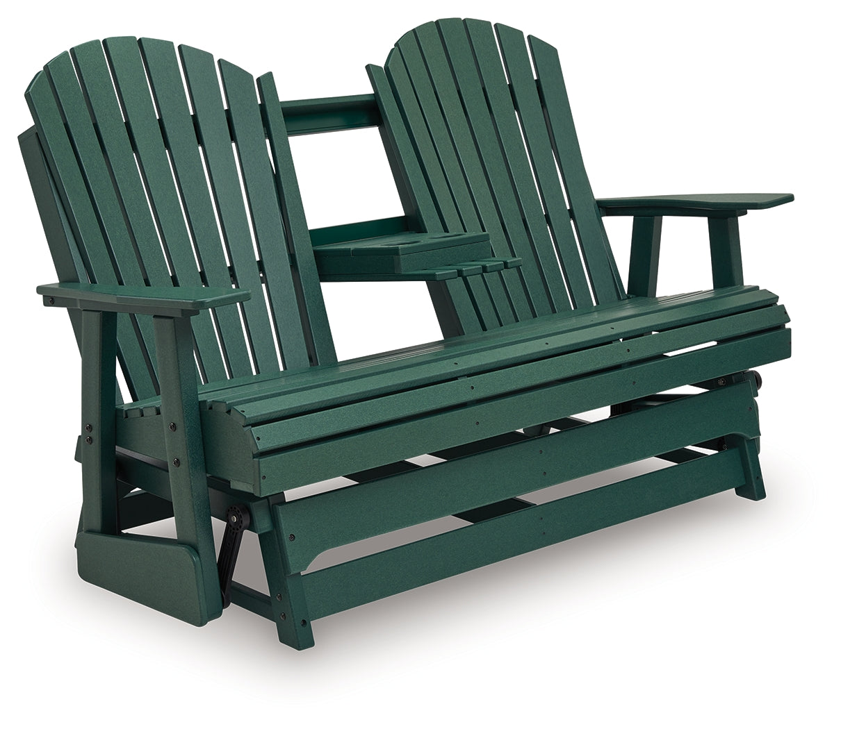 Shell Beach Green Loveseat Glider