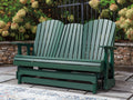 Shell Beach Green Loveseat Glider