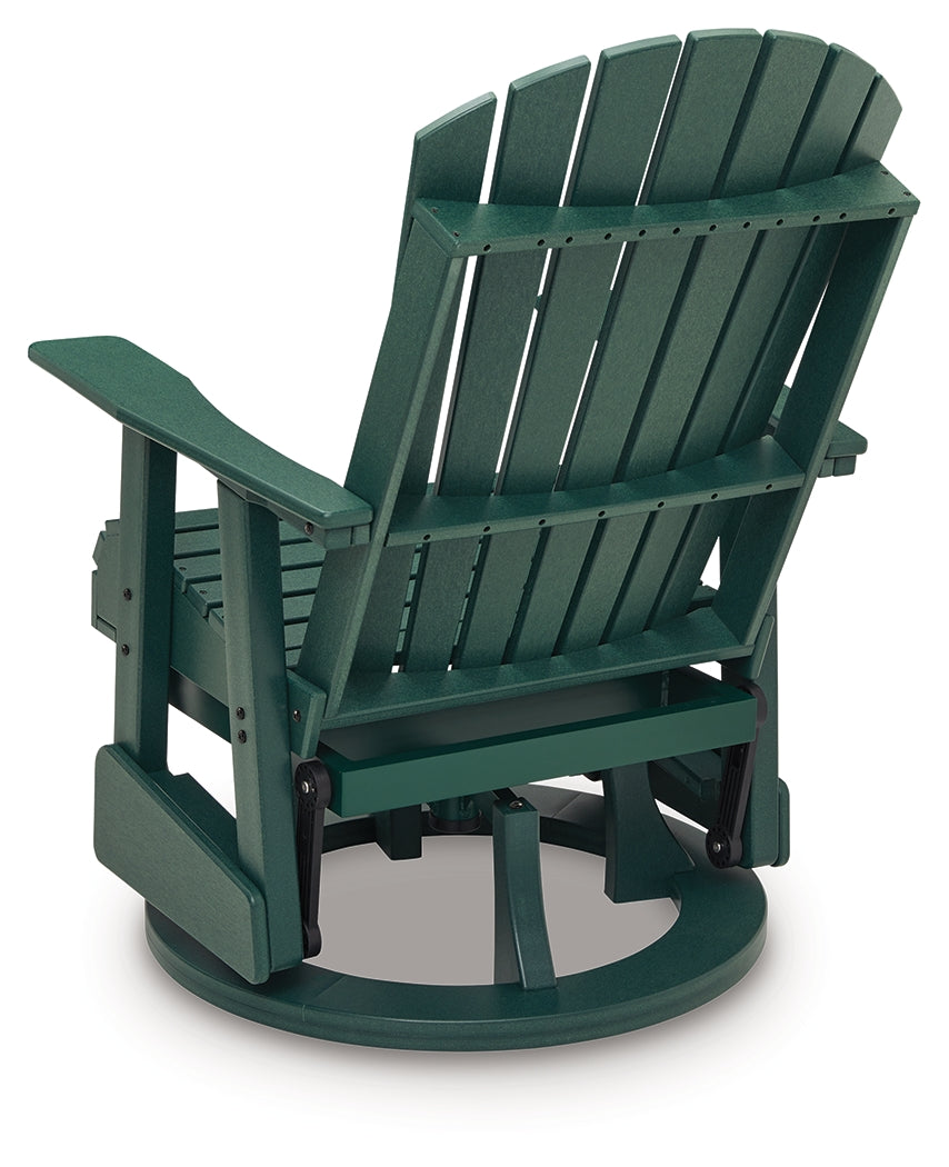 Shell Beach Green Swivel Glider Chair