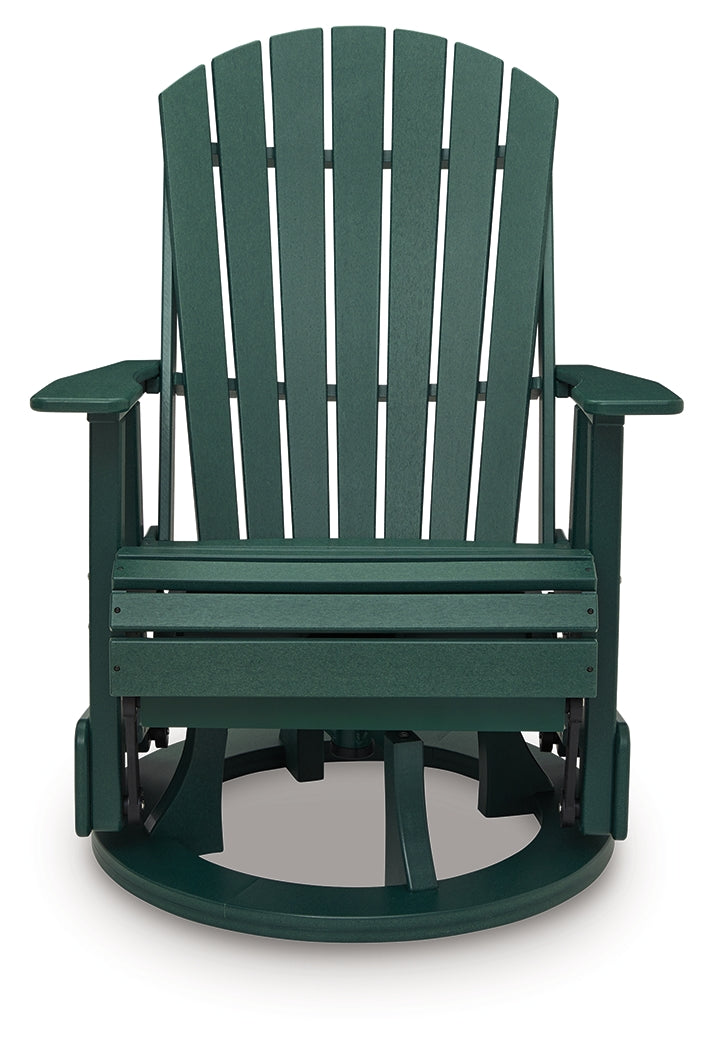 Shell Beach Green Swivel Glider Chair