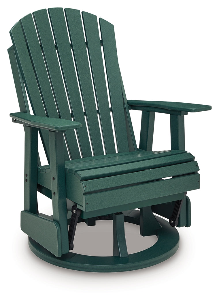 Shell Beach Green Swivel Glider Chair