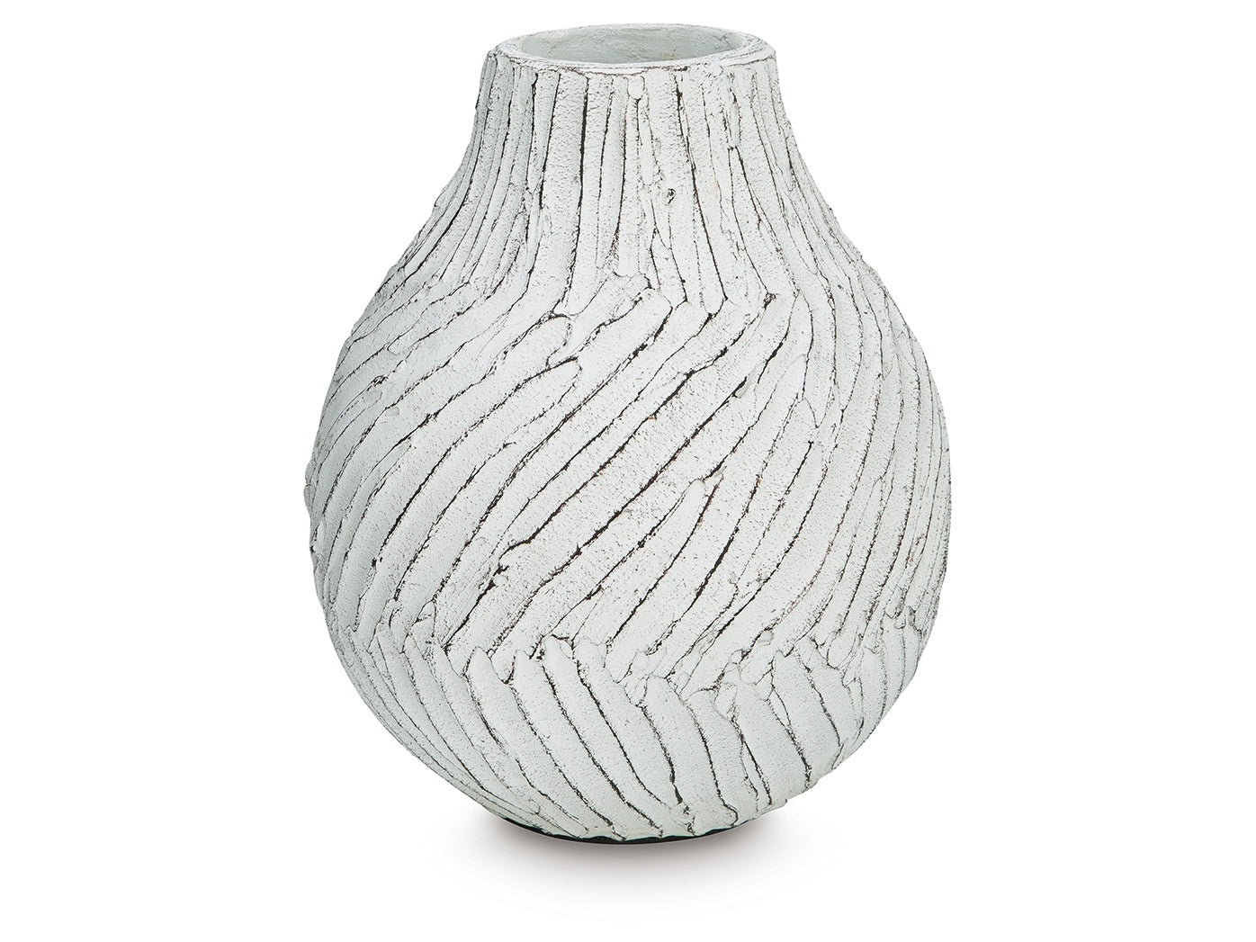 Shelvie Distressed White Vase
