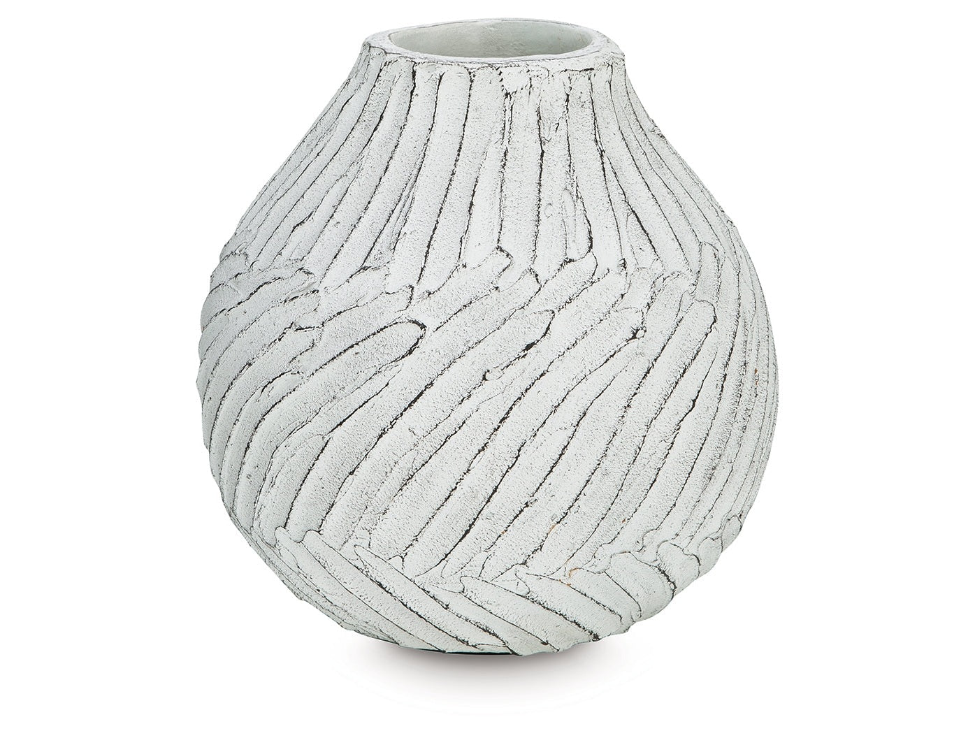 Shelvie Distressed White Vase