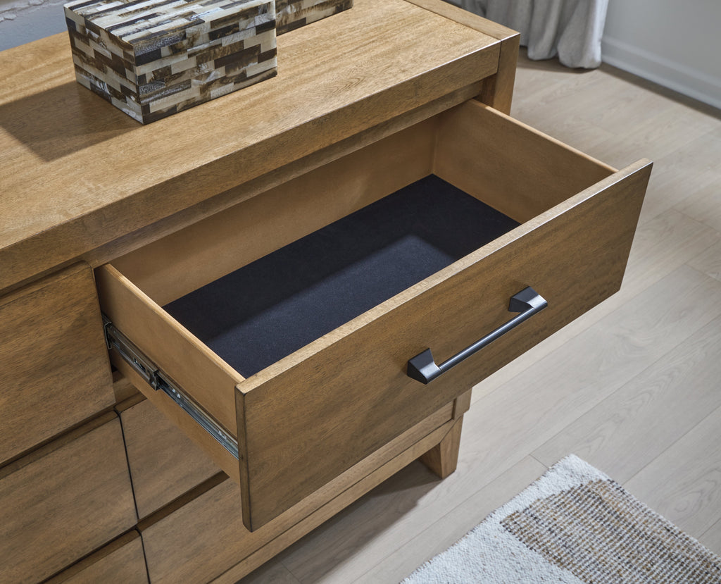 Sherbana Light Brown Dresser & Mirror
