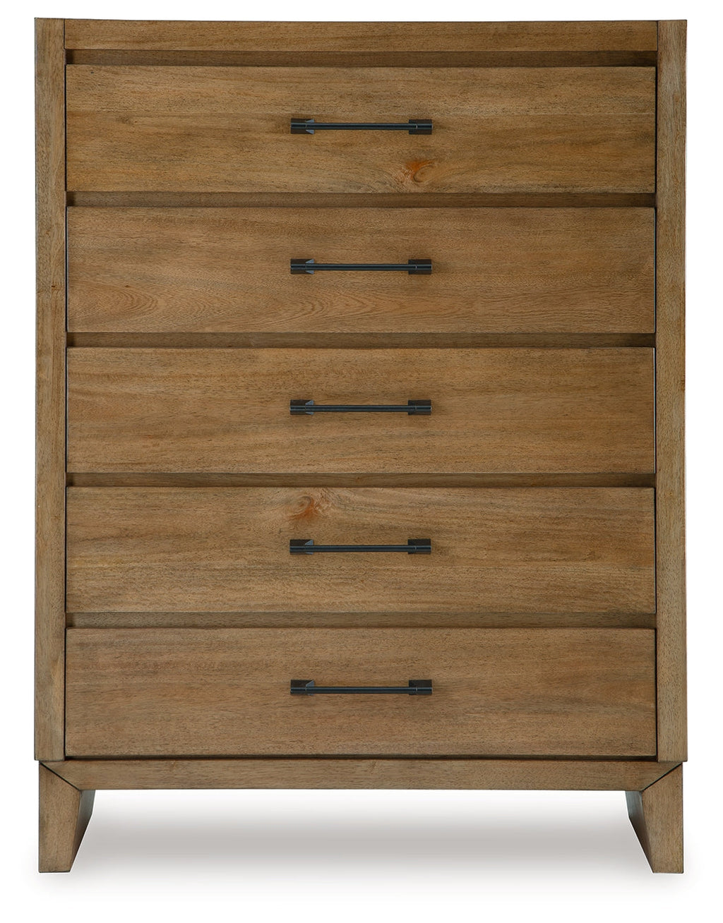 Sherbana Light Brown Five Drawer Chest