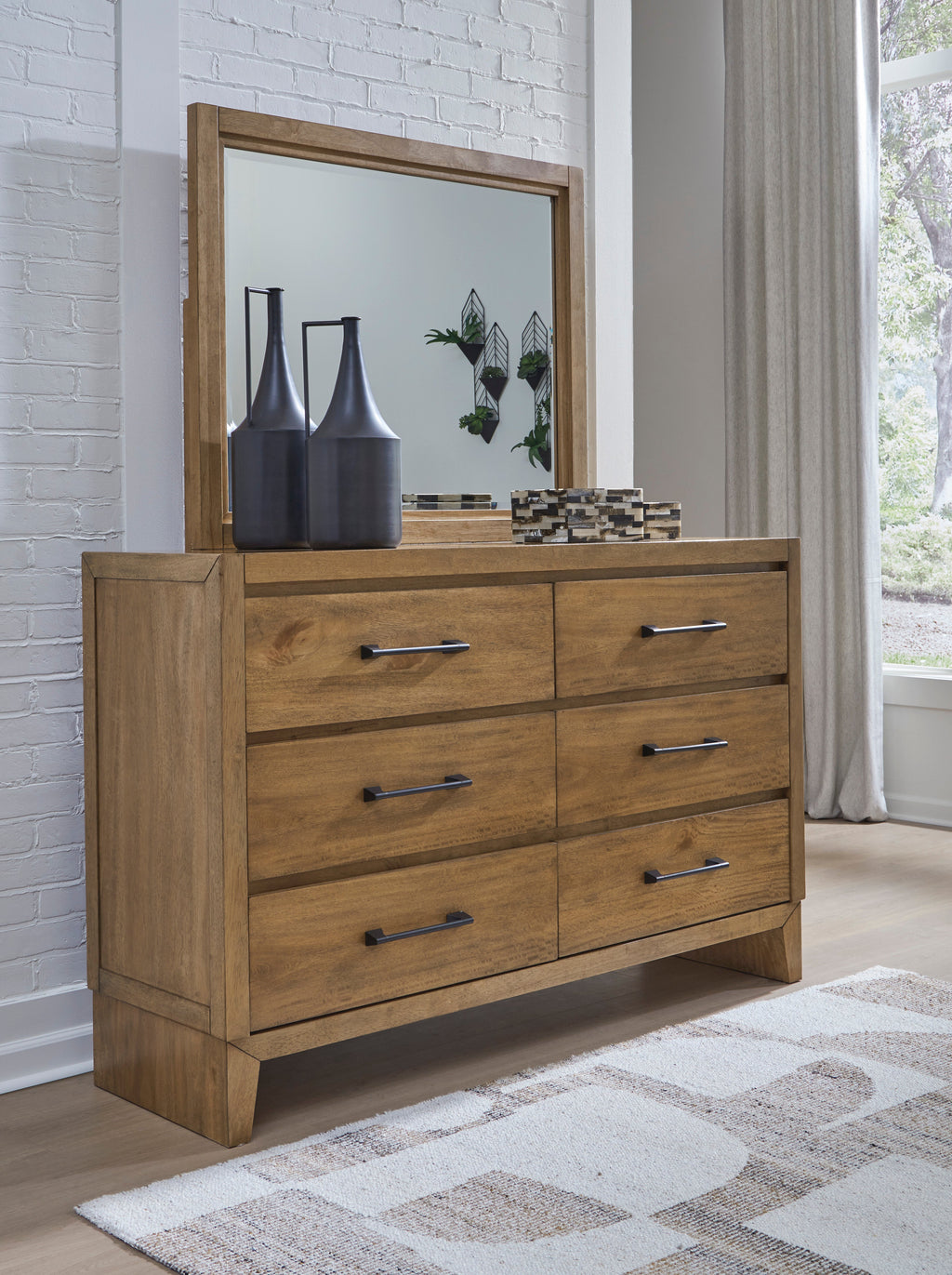 Sherbana Light King Panel Bed, Brown