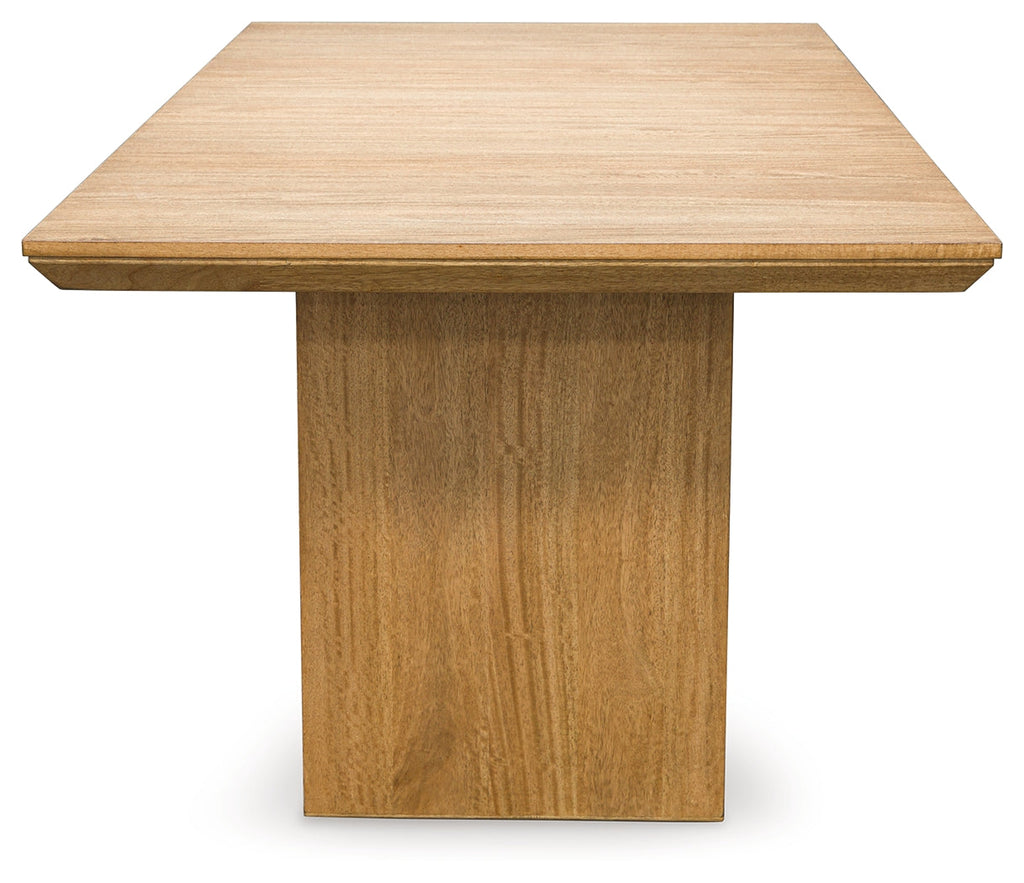 Sherbana Light Brown Rectangular Dining Room Table