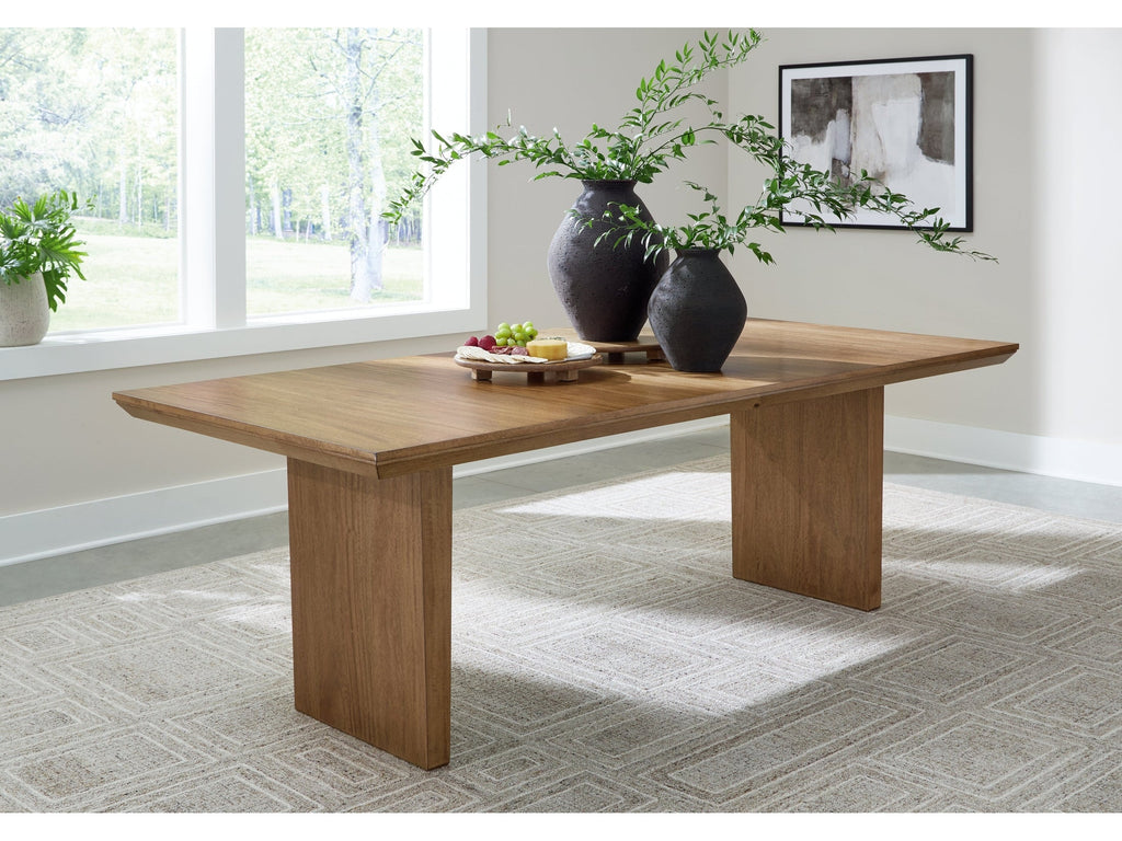 Sherbana Light Brown Rectangular Dining Room Table