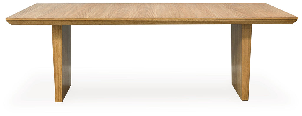 Sherbana Light Brown Rectangular Dining Room Table