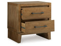 Sherbana Light Brown Two Drawer Nightstand