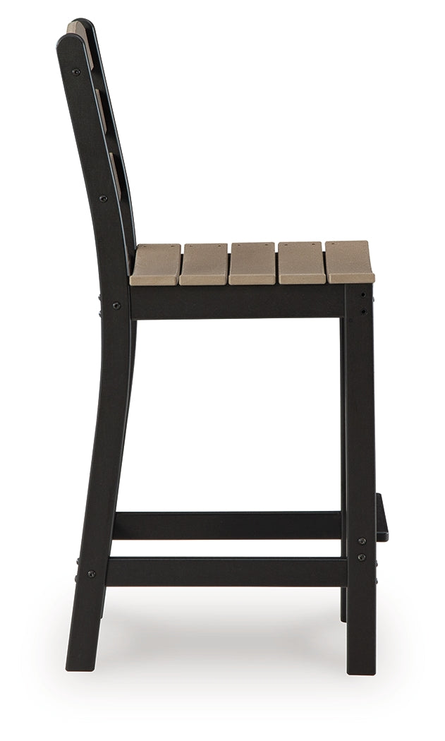 Shoreline Beach Black/Beige Counter Table Set (Set of 3)
