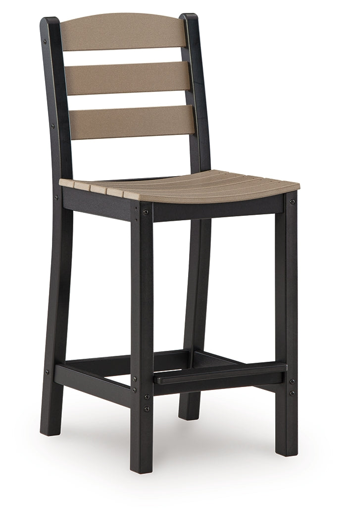 Shoreline Beach Black/Beige Counter Table Set (Set of 3)