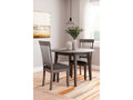 Shullden Gray Dining Table and 2 Chairs