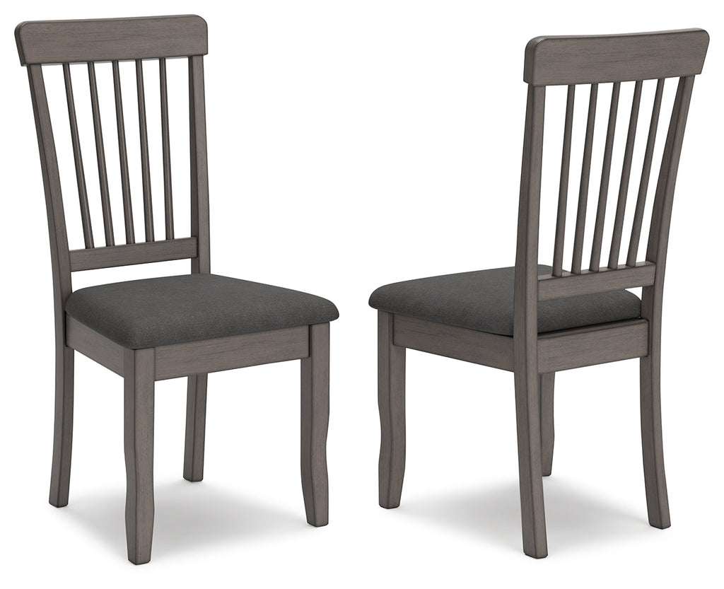 Shullden Gray Dining Table and 2 Chairs
