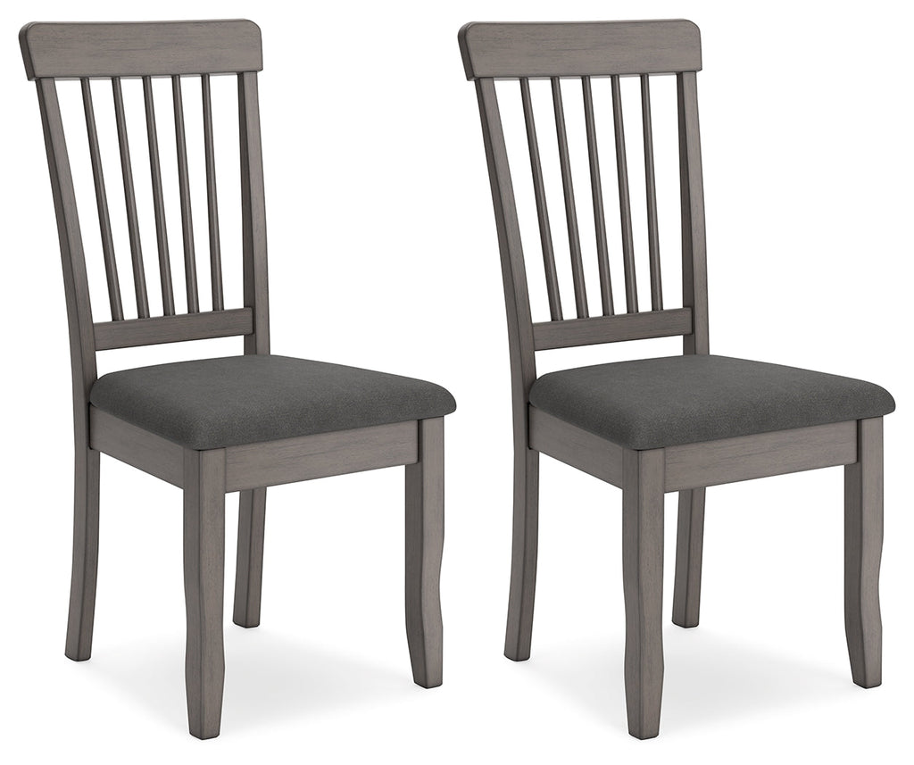 Shullden Gray Dining Table and 2 Chairs