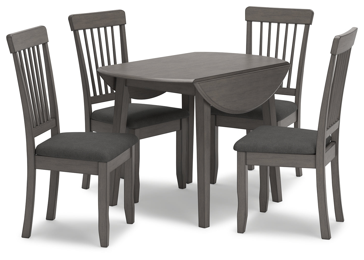 Shullden Gray Dining Table and 4 Chairs