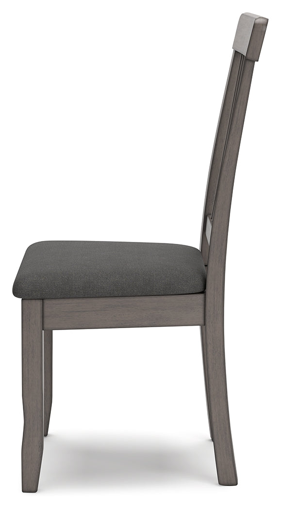 Shullden Gray Dining Table and 4 Chairs