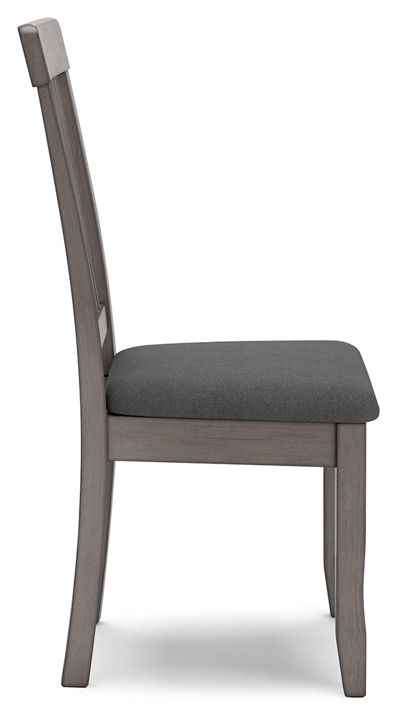 Shullden Gray Dining Table and 4 Chairs