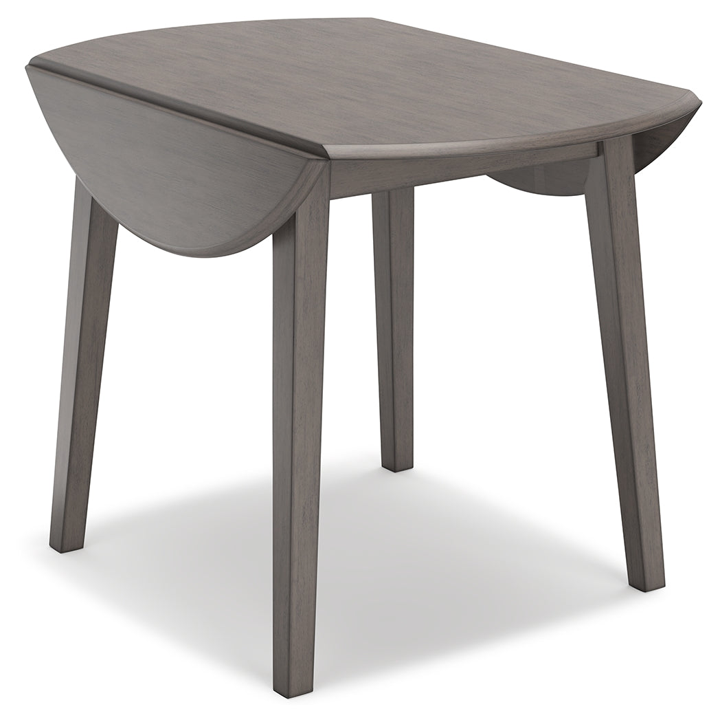 Shullden Gray Dining Table and 4 Chairs
