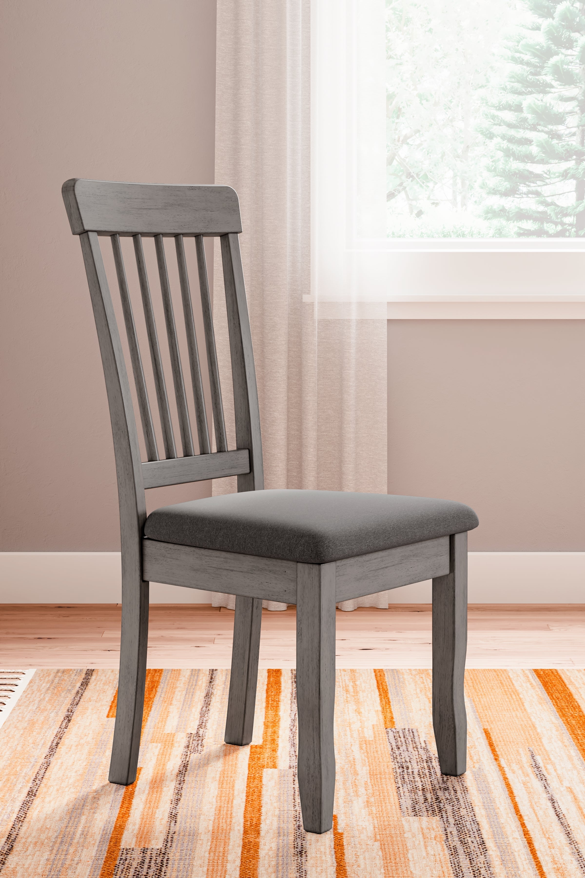 Shullden Gray Dining Table and 4 Chairs