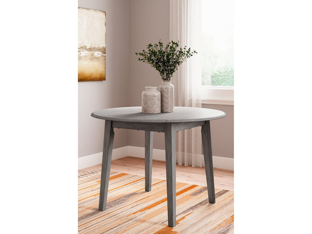 Shullden Gray Drop Leaf Dining Table