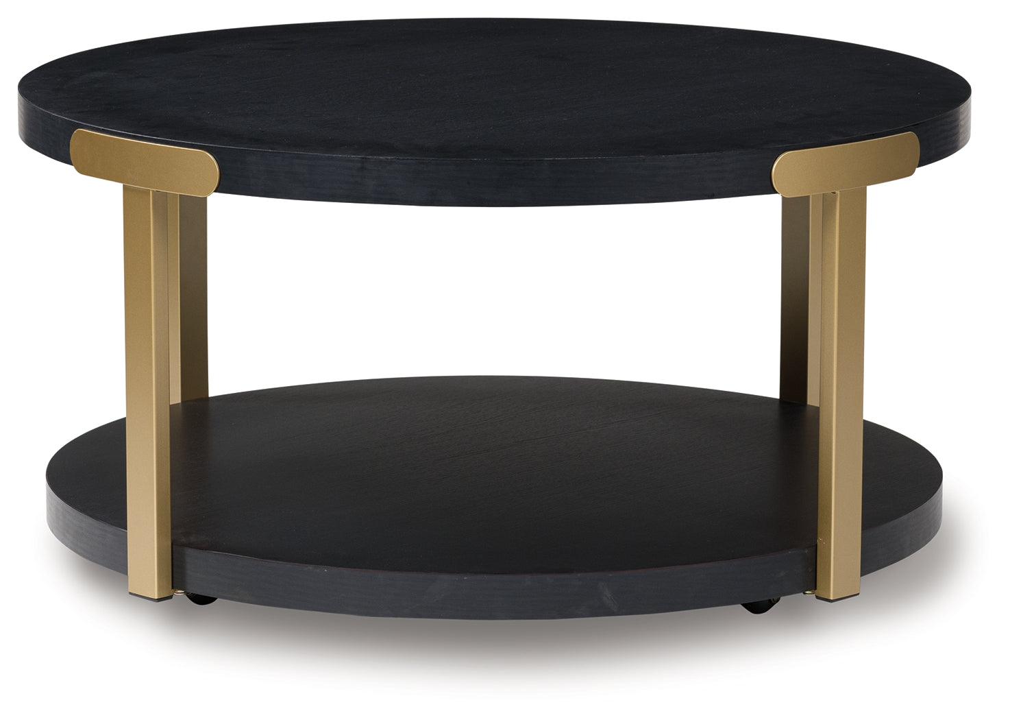 Shylore Black/Brass Finish Occasional Table Set (Set of 3)