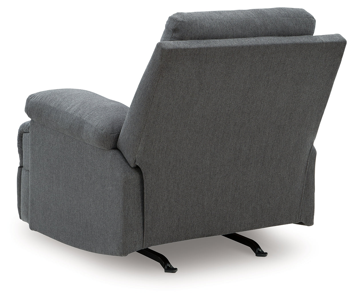 Side-Swipe Charcoal Rocker Recliner