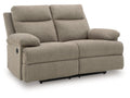 Side-Swipe Mocha Reclining Loveseat
