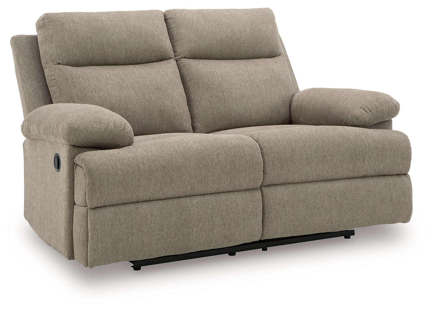 Side-Swipe Mocha Reclining Sofa and Loveseat