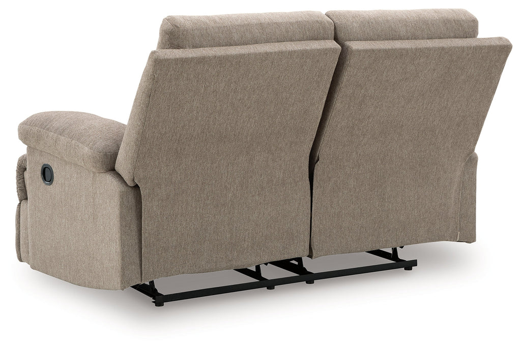 Side-Swipe Mocha Reclining Sofa and Loveseat
