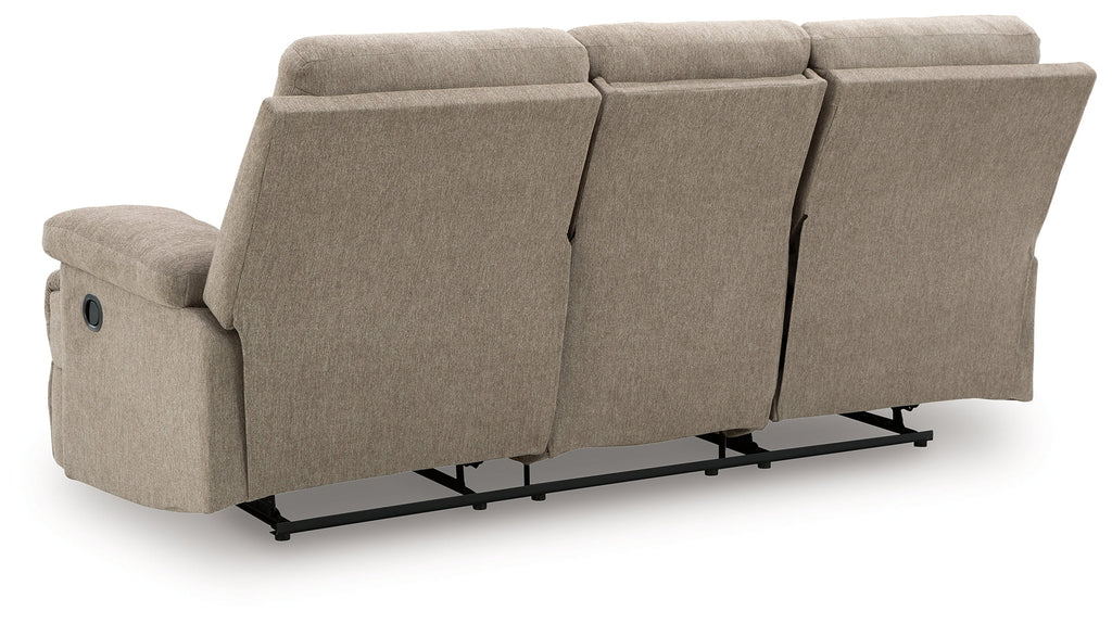 Side-Swipe Mocha Reclining Sofa and Loveseat