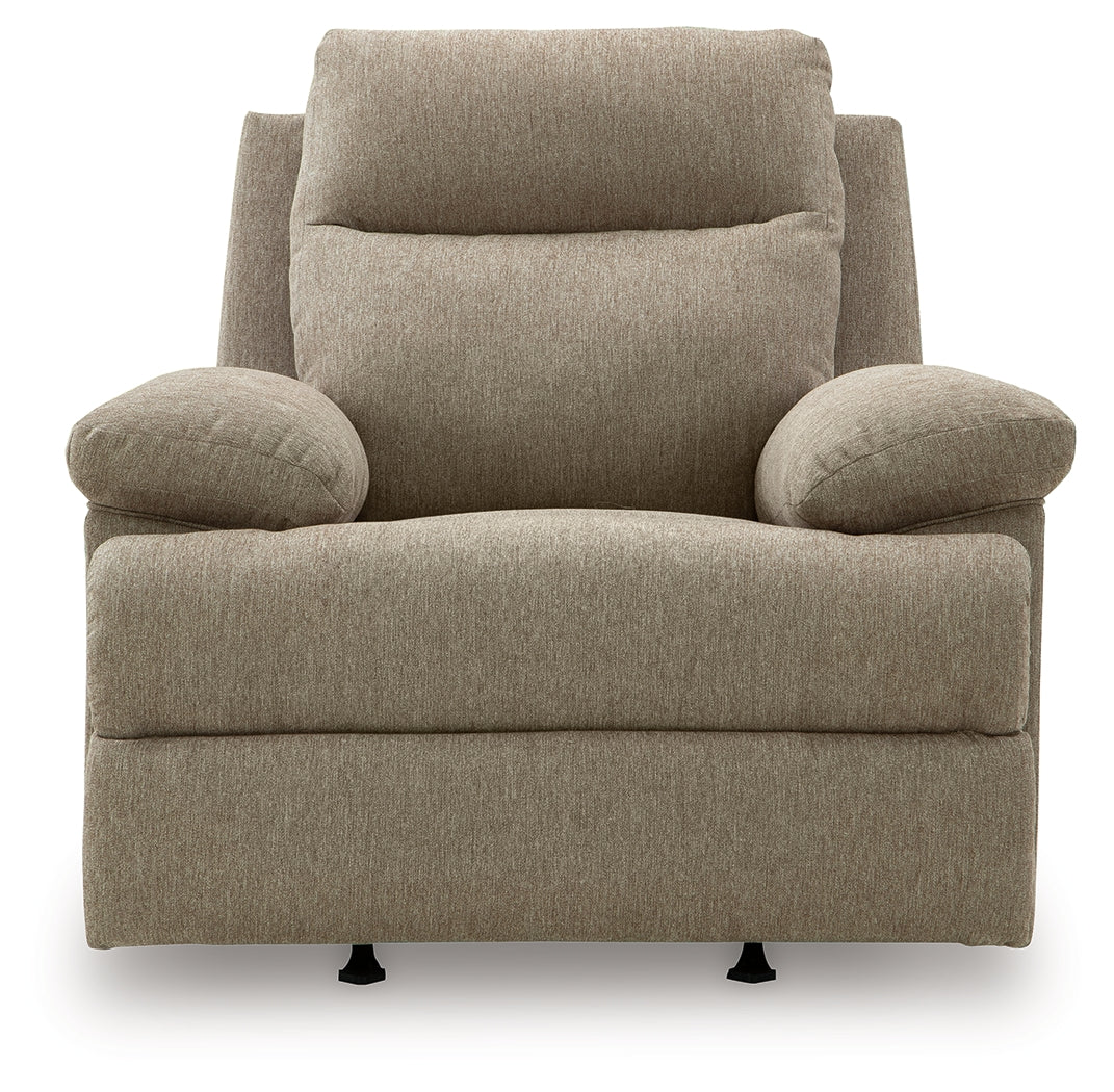 Side-Swipe Mocha Rocker Recliner