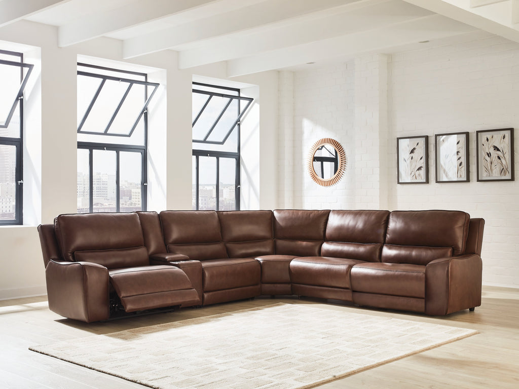 Silverbrooke Canyon 6-Piece Reclining Sectional with Storage Console
