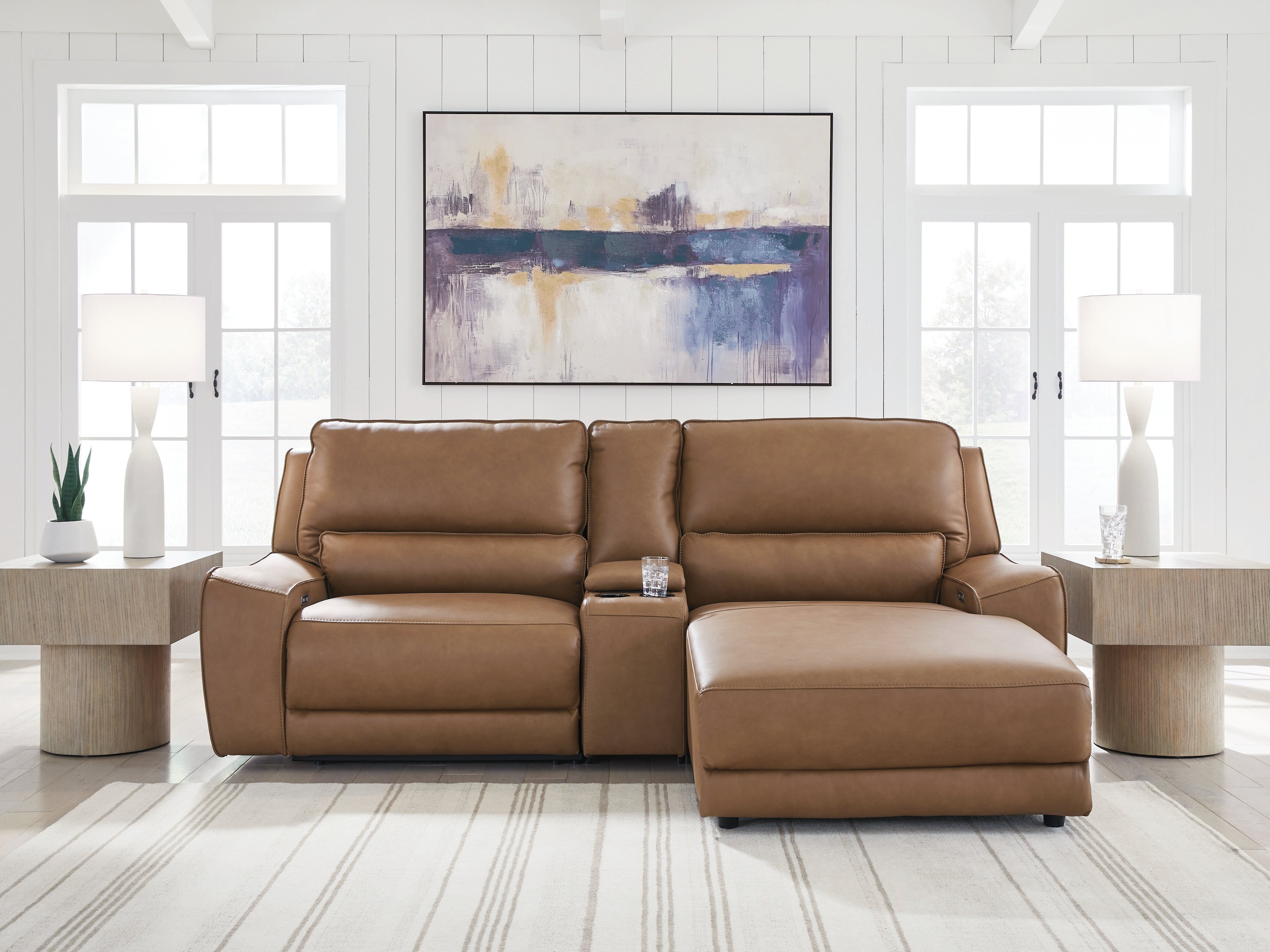 Silverbrooke Caramel 3 Pc Power Reclining Sectional