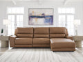 Silverbrooke Caramel 3-Piece Reclining RAF Sofa Chaise