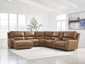 Silverbrooke Caramel 6 Pc Power Reclining Sectional