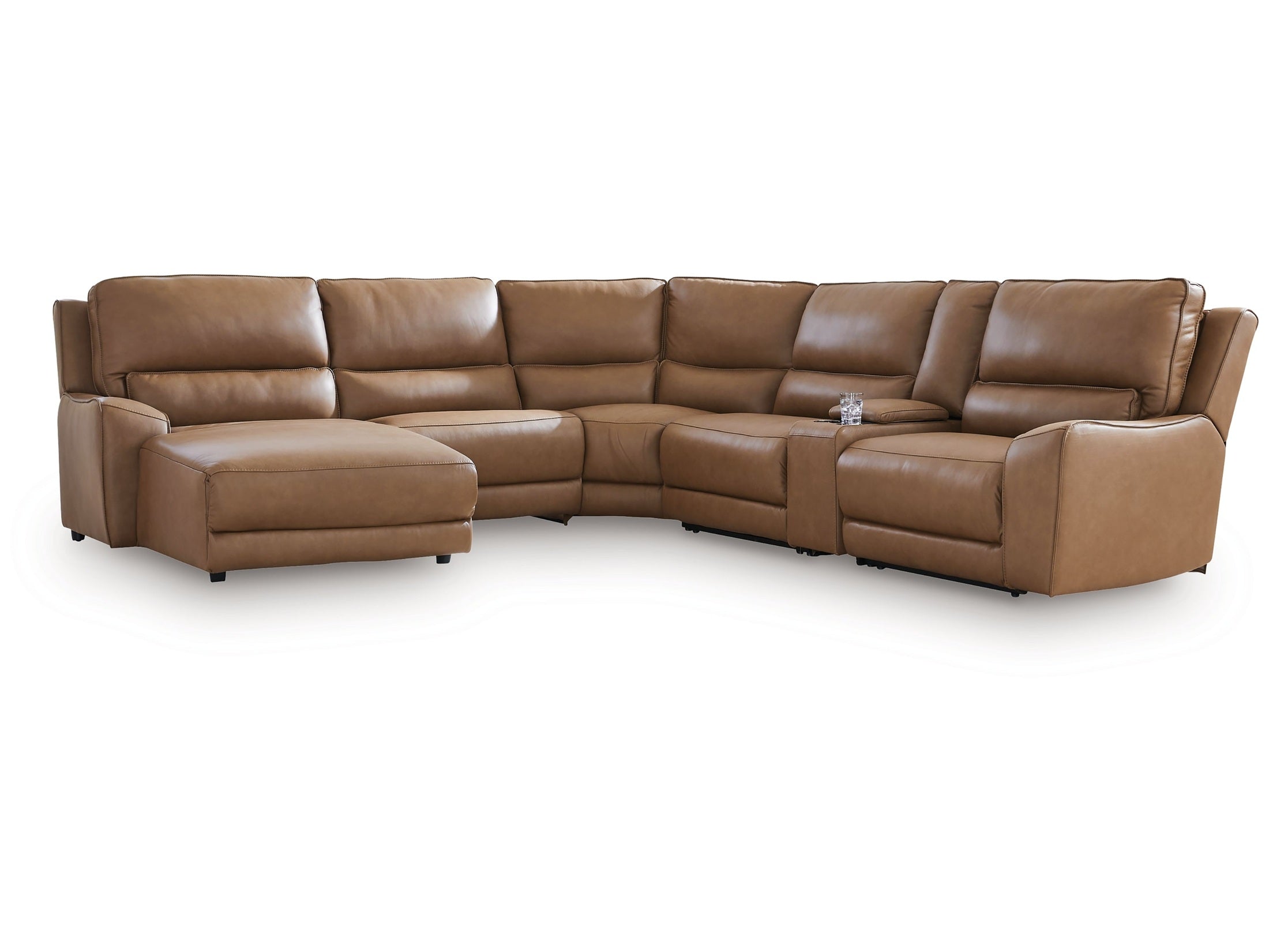 Silverbrooke Caramel 6 Pc Power Reclining Sectional