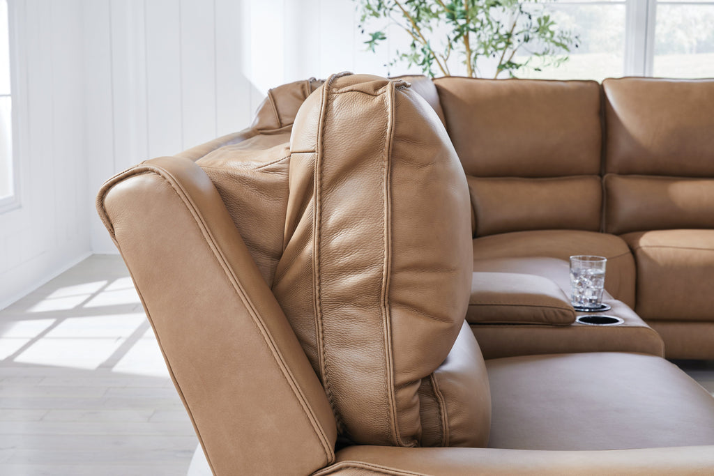 Silverbrooke Caramel 6 Pc Power Reclining Sectional